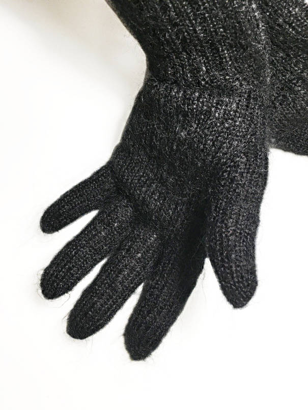 Gants duvet de mohair et soie mixtes bonnes affaires - Missegle